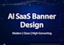 design ai saas website hero section or web banner
